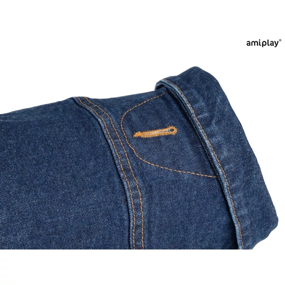 AP Denim kutya farmer kabát 35cm sötétkék
