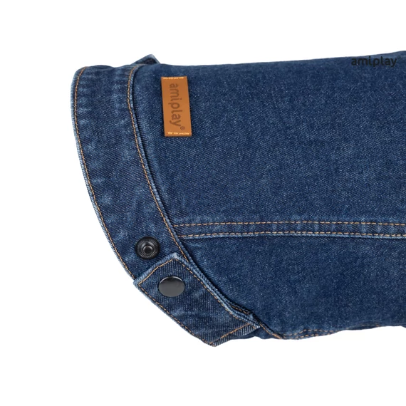 AP Denim kutya farmer kabát 35cm sötétkék