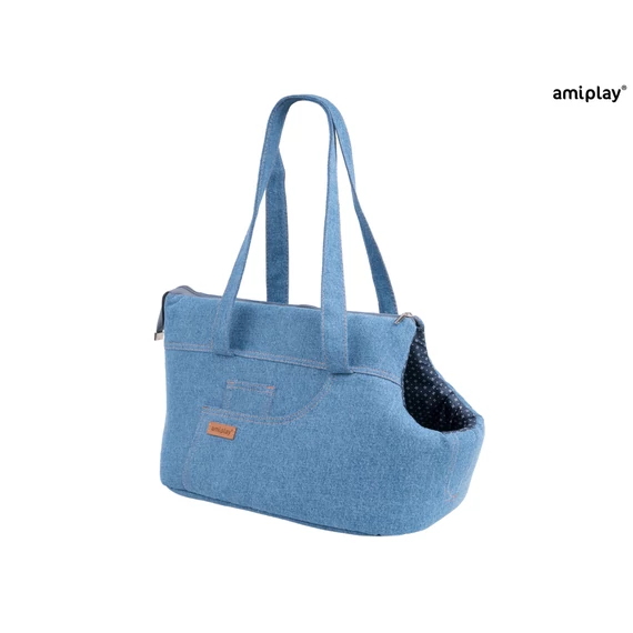 AP Denim Szállító táska L 42*26cm világoskék