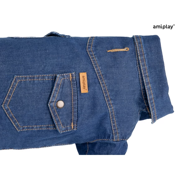 AP Denim kutya farmer póló 25cm sötétkék