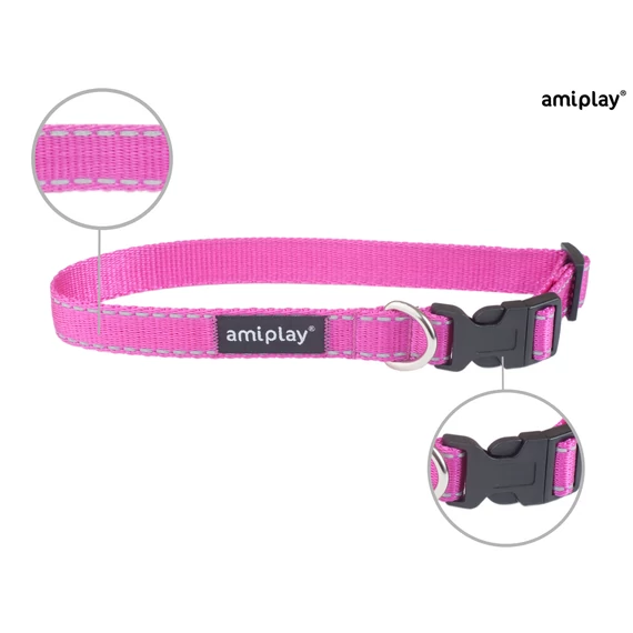AP Reflective nyakörv XL 45-70*2,5cm pink
