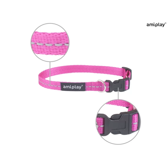 AP Reflective nyakörv M 25-40*1,5cm pink