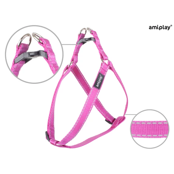 AP Reflective Y hám L 40-75*2cm pink